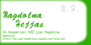 magdolna hejjas business card